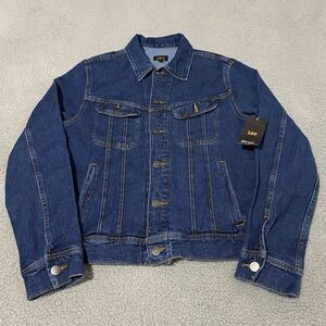 Lee Rider Denim Jacket Mens Medium Luther Blue Jean Regular Fit Trucker Moto NEW